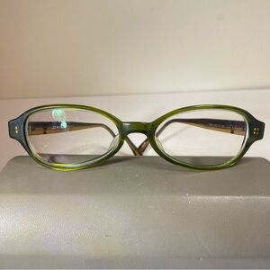 Cede eyeglasses Green/brown frame with prescription lenses